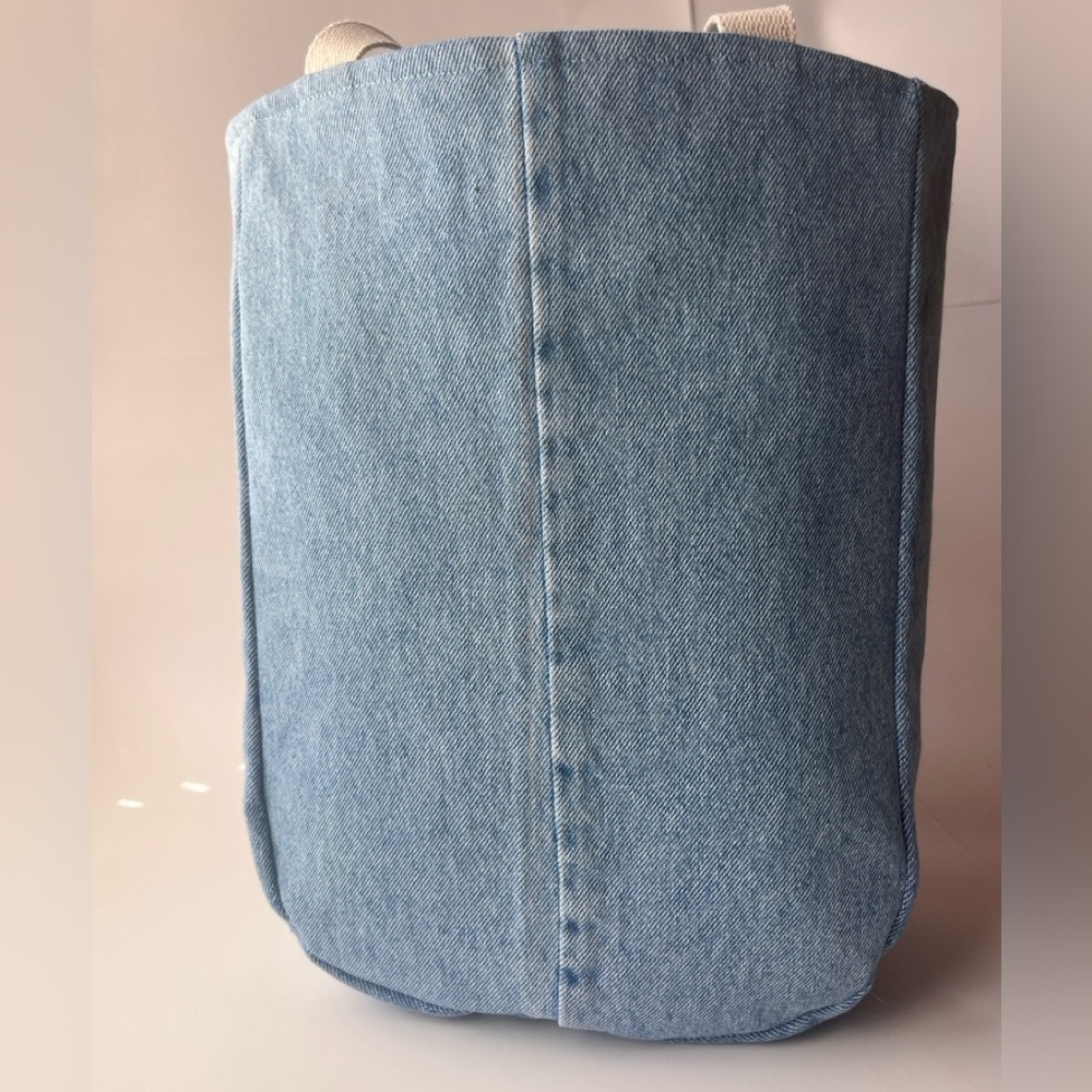 Denim Floral Tote Bag- Large - Picture 4 of 10
